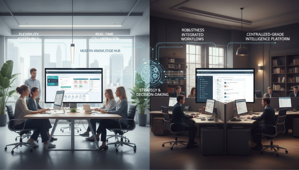 Notion Confluence Comparativo Documentação Estratégia Corporativa