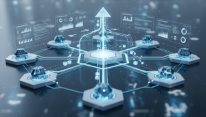 Diagrama de rede de sistemas conectados por API RESTful