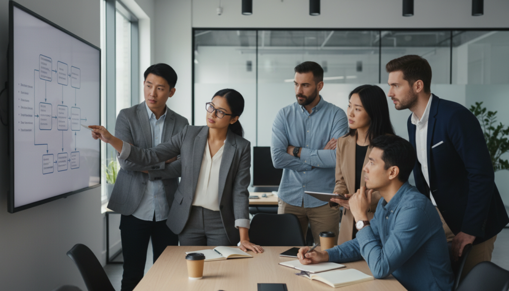 Gestão de conflitos em times ágeis, mediação de equipes, colaboração em projetos, liderança ágil, eficiência operacional.