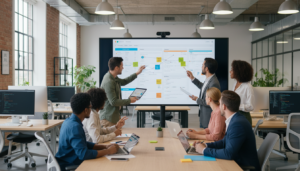 Time de produto utilizando Lean Inception para definir MVP