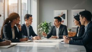 Comunicação Não-Violenta Gestores em reunião